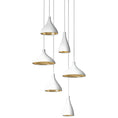Load image into Gallery viewer, Swell 6-Light Chandelier - White/Brass
