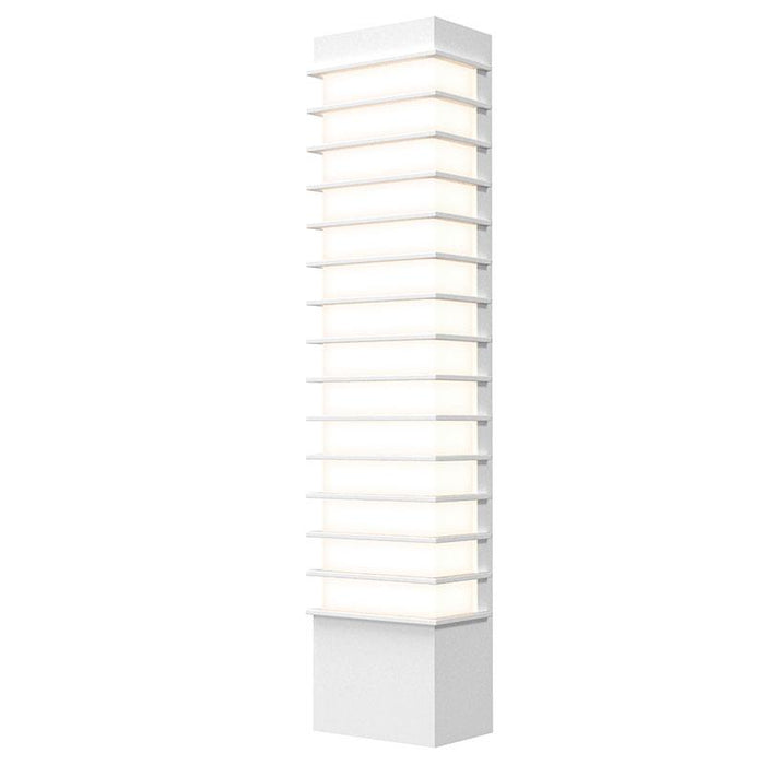 Tawa Slim 21" LED Outdoor Wall Sconce - Textured White Finish