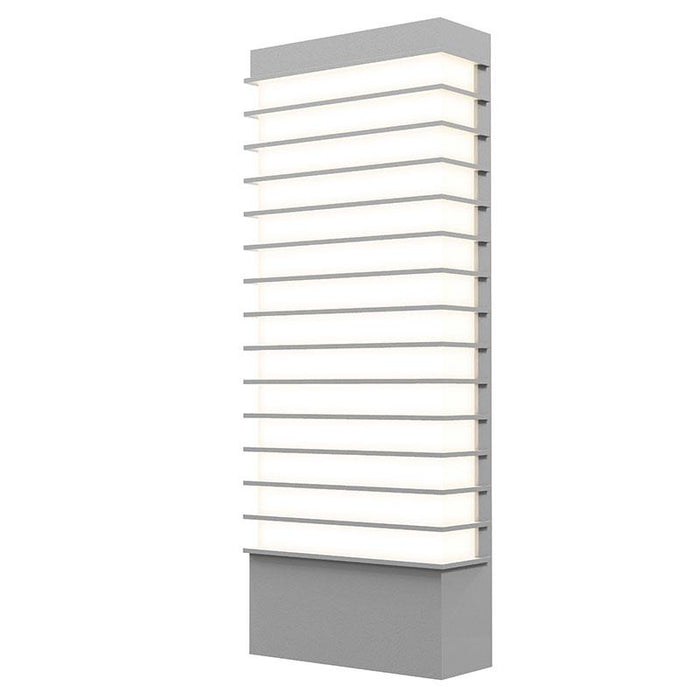 Tawa Wide 21" LED Outdoor Wall Sconce - Textured Gray Finish