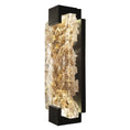 Load image into Gallery viewer, Terra 15.75" Outdoor/Indoor Wall Sconce - Hand Rubbed Black Iron with Highlighted Antique Gold Leaf Glass