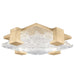 Terra Semi Flush Mount - Gold Leaf with Clear Glass