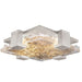 Terra Semi Flush Mount - Silver Leaf with Highlighted Antique Gold Leaf Glass