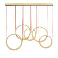 Load image into Gallery viewer, Tether 5-Light LED Linear Suspension - Natural Aged Brass Finish
