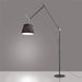 Tolomeo Medium Mega Floor Lamp - Black Finish Grey Shade