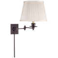 Load image into Gallery viewer, Triple Swing Arm Wall Lamp - Bronze Finish with Silk Shade