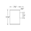 Load image into Gallery viewer, Tube 8" Architectural LED Wall Light - Diagram