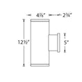 Load image into Gallery viewer, Tube Architectural 5" Extended Single Wall Mount - Diagram