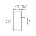 Load image into Gallery viewer, Tube Architectural 5" Ultra Narrow Double Wall Mount - Diagram