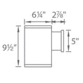 Load image into Gallery viewer, Tube Architectural 6" Ultra Narrow Single Wall Mount - Diagram