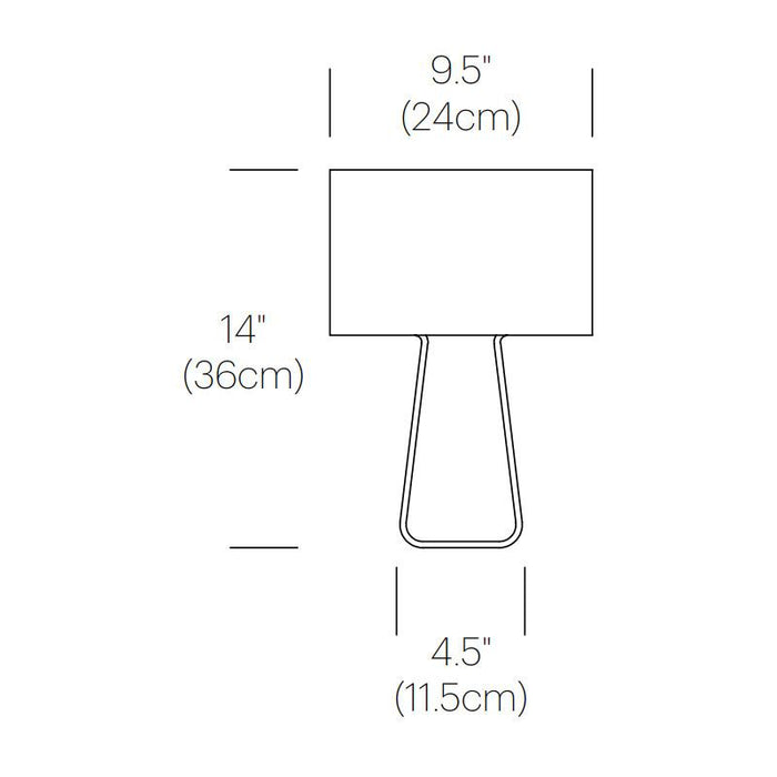 Tube Top Table Lamp - Diagram