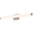 Load image into Gallery viewer, Tubo 24" Slim LED Bath Bar - Satin Nickel Finish (Drum Trim)