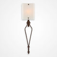 Load image into Gallery viewer, Urban Loft Angle Glass Wall Sconce - Oil Rubbed Bronze/Ivory Wisp
