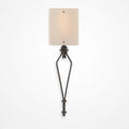 Load image into Gallery viewer, Urban Loft Angle Glass Wall Sconce - Satin Nickel/Ivory Wisp