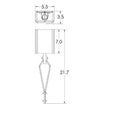 Load image into Gallery viewer, Urban Loft Angle Glass Wall Sconce - Diagram
