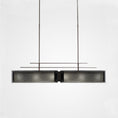 Load image into Gallery viewer, Urban Loft Parallel Linear Suspension Light - Satin Nickel/Smoke Granite