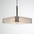 Load image into Gallery viewer, Urban Loft Square Chandelier - Satin Nickel/Frosted Granite
