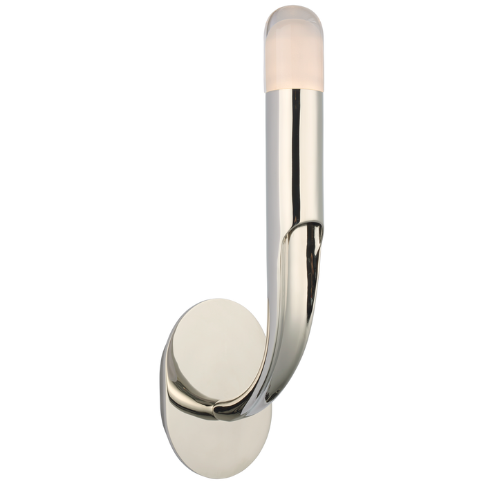 Verso Single Sconce - Polished Nickel Finish Clear Glass