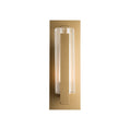 Load image into Gallery viewer, Vertical Bar Fluted Medium Outdoor Wall Sconce - Coastal Gold Finish