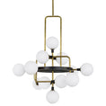 Load image into Gallery viewer, Viaggio Chandelier - Opal/Aged Brass Finish
