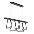 Load image into Gallery viewer, York LED Linear Suspension - Polished Nickel Finish Black Wood/Black Leather