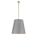 Load image into Gallery viewer, Calor 25" Pendant - Grey/Vintage Brass Finish