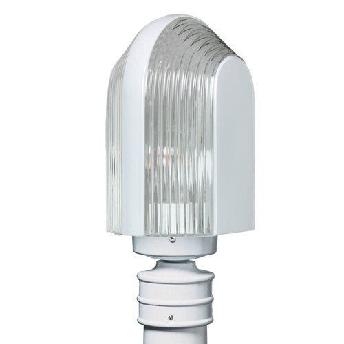 3139 Series Outdoor Post Light - White Finish Clear Glass