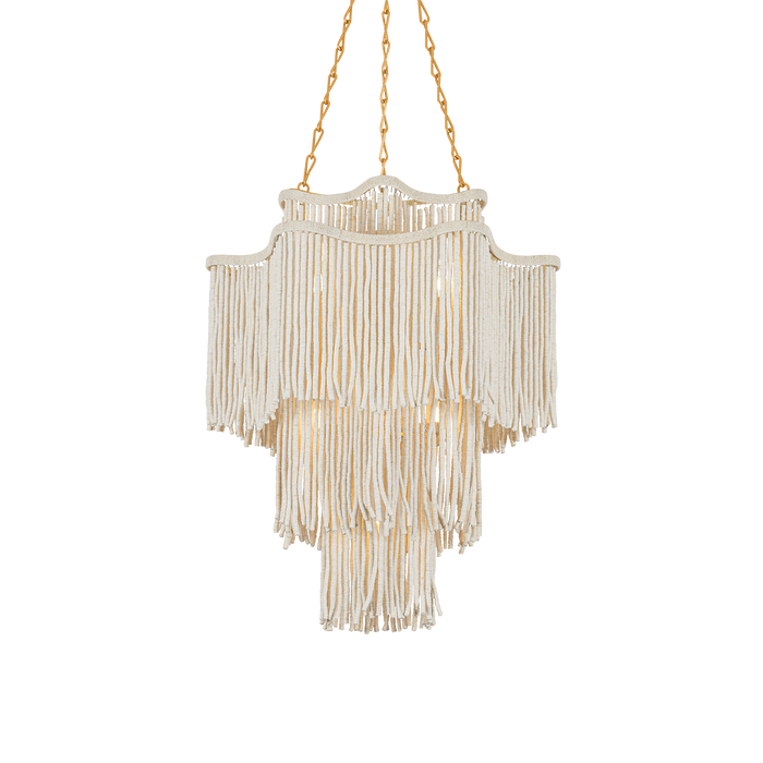 Mathilde Chandelier by Corbett Lighting - Vintage Gold Leaf Finish