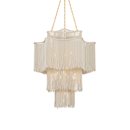 Mathilde Chandelier by Corbett Lighting - Vintage Gold Leaf Finish