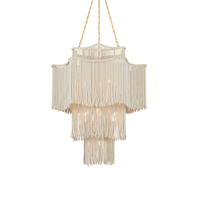 Mathilde Chandelier by Corbett Lighting - Vintage Gold Leaf Finish