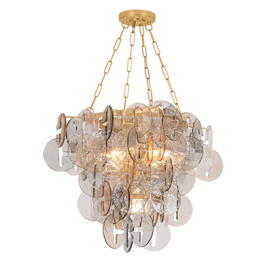 Aran Chandelier by Corbett Lighting - Vintage Gold Leaf Finish
