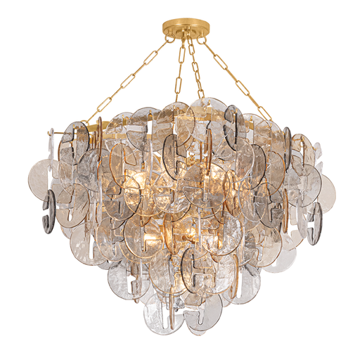 Aran Chandelier by Corbett Lighting - Vintage Gold Leaf Finish