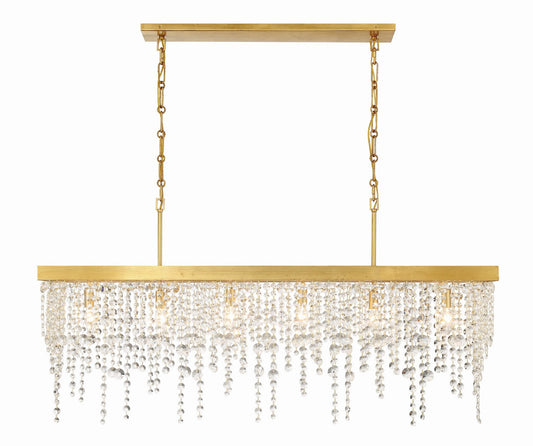 Crystorama - WIN-617-GA-CL-MWP - Six Light Chandelier - Winham - Antique Gold