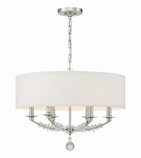 Crystorama - 8016-PN - Six Light Chandelier - Mirage - Polished Nickel