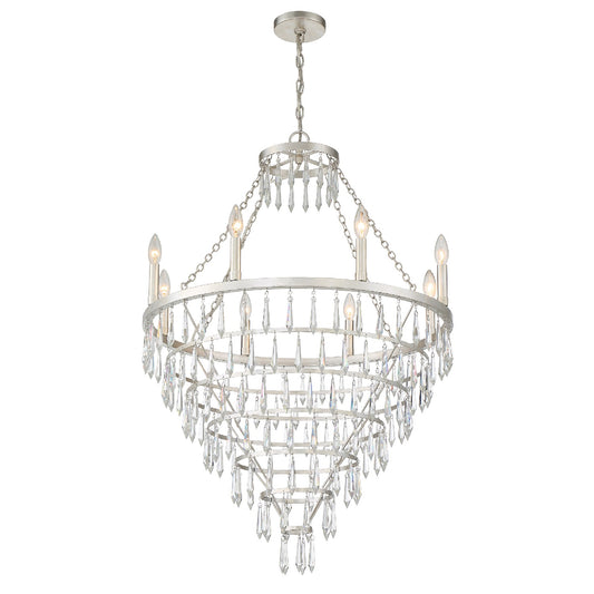 Crystorama - LUC-A9068-SA - Eight Light Chandelier - Lucille - Antique Silver