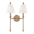 Load image into Gallery viewer, Crystorama - RIV-383-AG - Two Light Wall Sconce - Riverdale - Aged Brass
