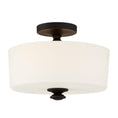 Load image into Gallery viewer, Crystorama - TRA-A3302-BF - Two Light Semi Flush Mount - Travis - Black Forged
