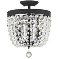 Load image into Gallery viewer, Crystorama - 783-BF-CL-SAQ - Three Light Semi Flush Mount - Archer - Black Forged
