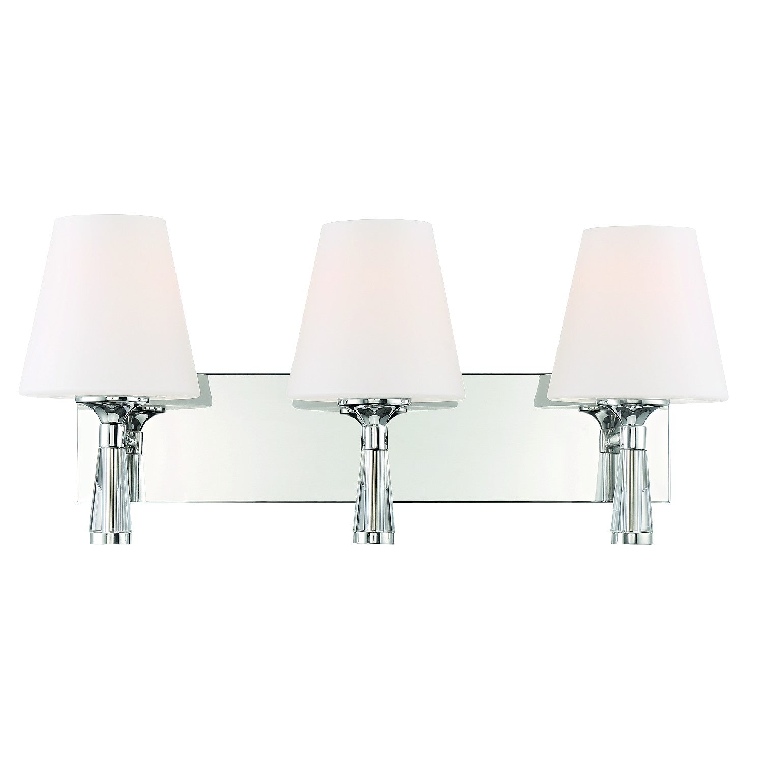 Crystorama - RAM-A3403-PN - Three Light Bathroom Vanity - Ramsey - Polished Nickel