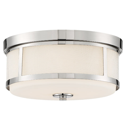 Crystorama - TRV-A3802-PN - Two Light Flush Mount - Trevor - Polished Nickel