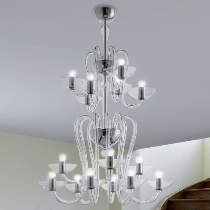 Menegario Chandelier by Mazzega 1946
