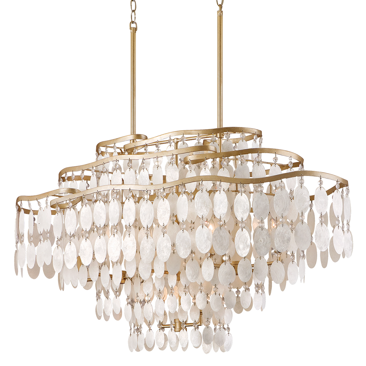 Dolce Linear by Corbett Lighting - Champagne Leaf Finish