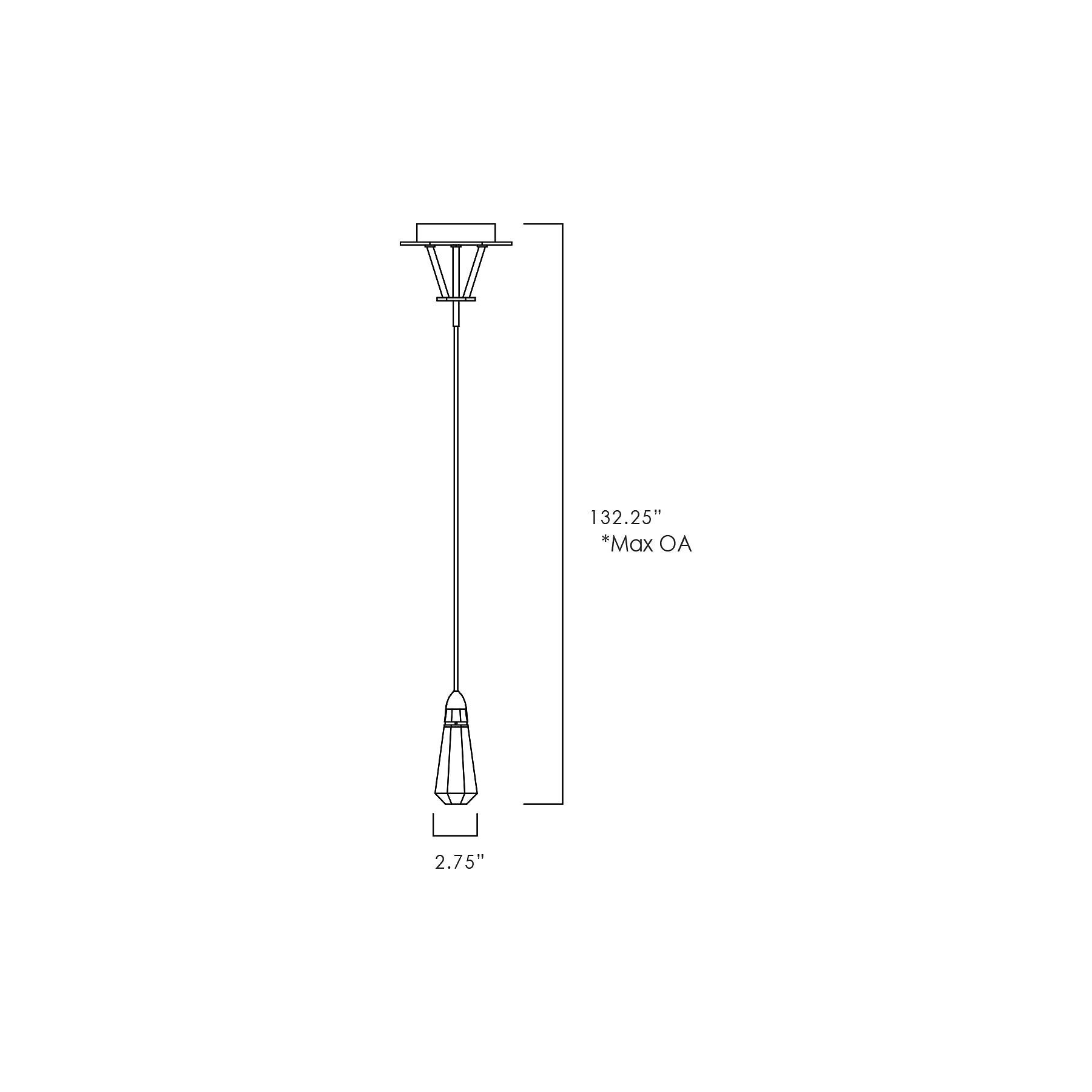 10 Carats LED Mini Pendant Diagram