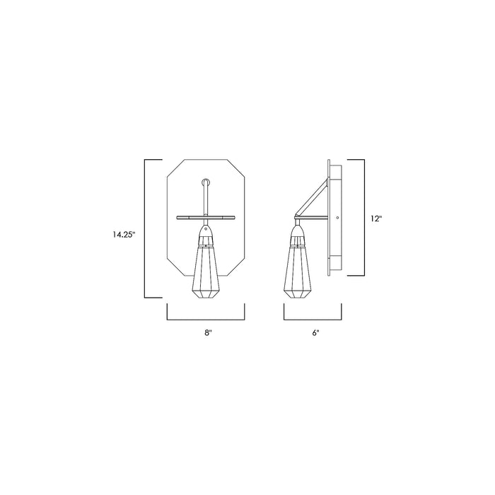 10 Carats LED Wall Sconce Diagram