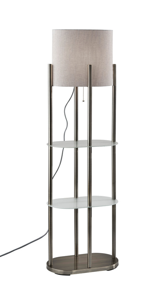 Adesso Home - 1518-22 - Floor Lamp - Norman - Brushed Steel