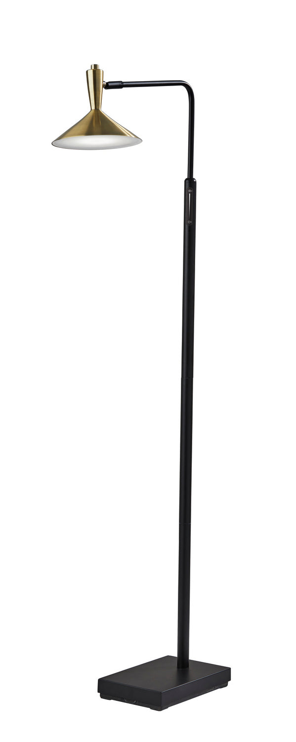 Adesso Home - 4263-01 - LED Floor Lamp - Lucas - Black W. Antique Brass