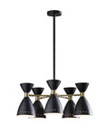 Load image into Gallery viewer, Adesso Home - 4280-01 - Five Light Pendant - Oscar - Black W. Antique Brass
