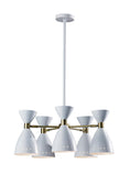 Load image into Gallery viewer, Adesso Home - 4280-02 - Five Light Pendant - Oscar - White W. Antique Brass
