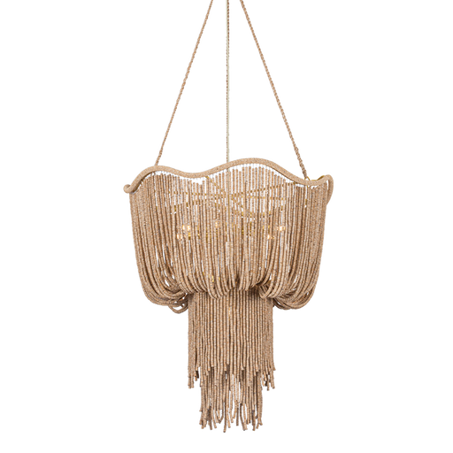 Jadeite Chandelier by Corbett Lighting - Vintage Gold Leaf Finish
