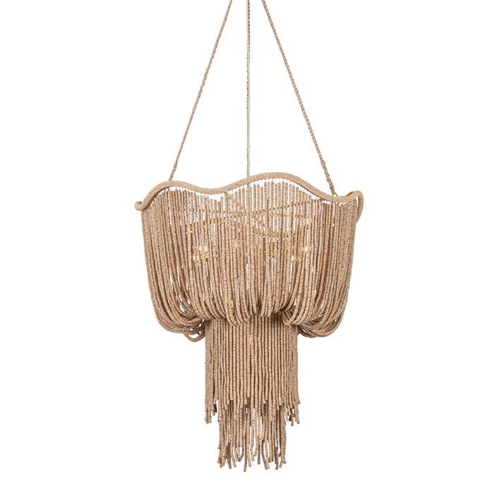 Jadeite Chandelier by Corbett Lighting - Vintage Gold Leaf Finish