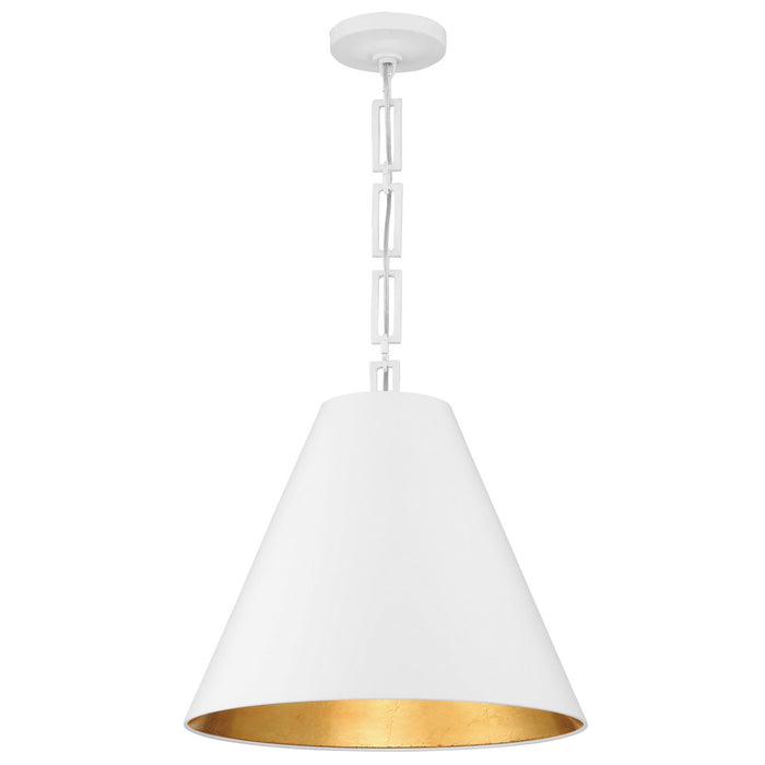 Crystorama - 8687-MT-GA - Three Light Chandelier - Alston - Matte White / Antique Gold